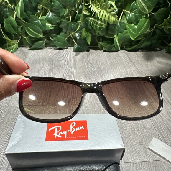 RAY BAN RB4202 607313 ANDY Matte Brown / Brown Grandient 55mm Sunglasses NEW main image 4